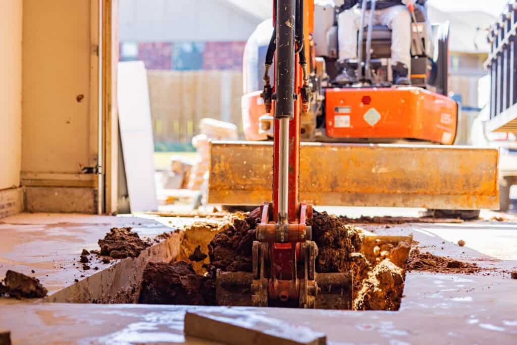 Worker was working on a garage underground storm shelter installation - Commercial & Residential Home Pest Control, Removal & Management Services Company Brampton, Mississauga & Toronto Ontario